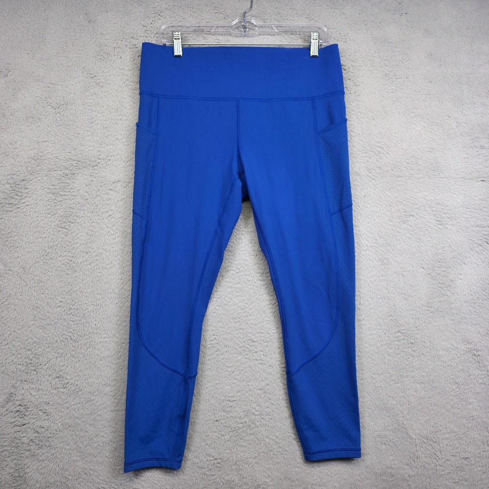 Lululemon Mind Over Miles Leggings Womens 12 Blue 25"‎ Performance Running